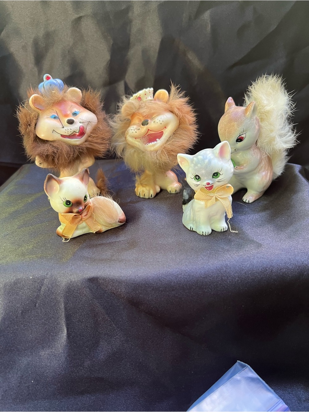 Vintage MCM Enesco Japan Ceramic Animal Figurine Lot of 5 figurines